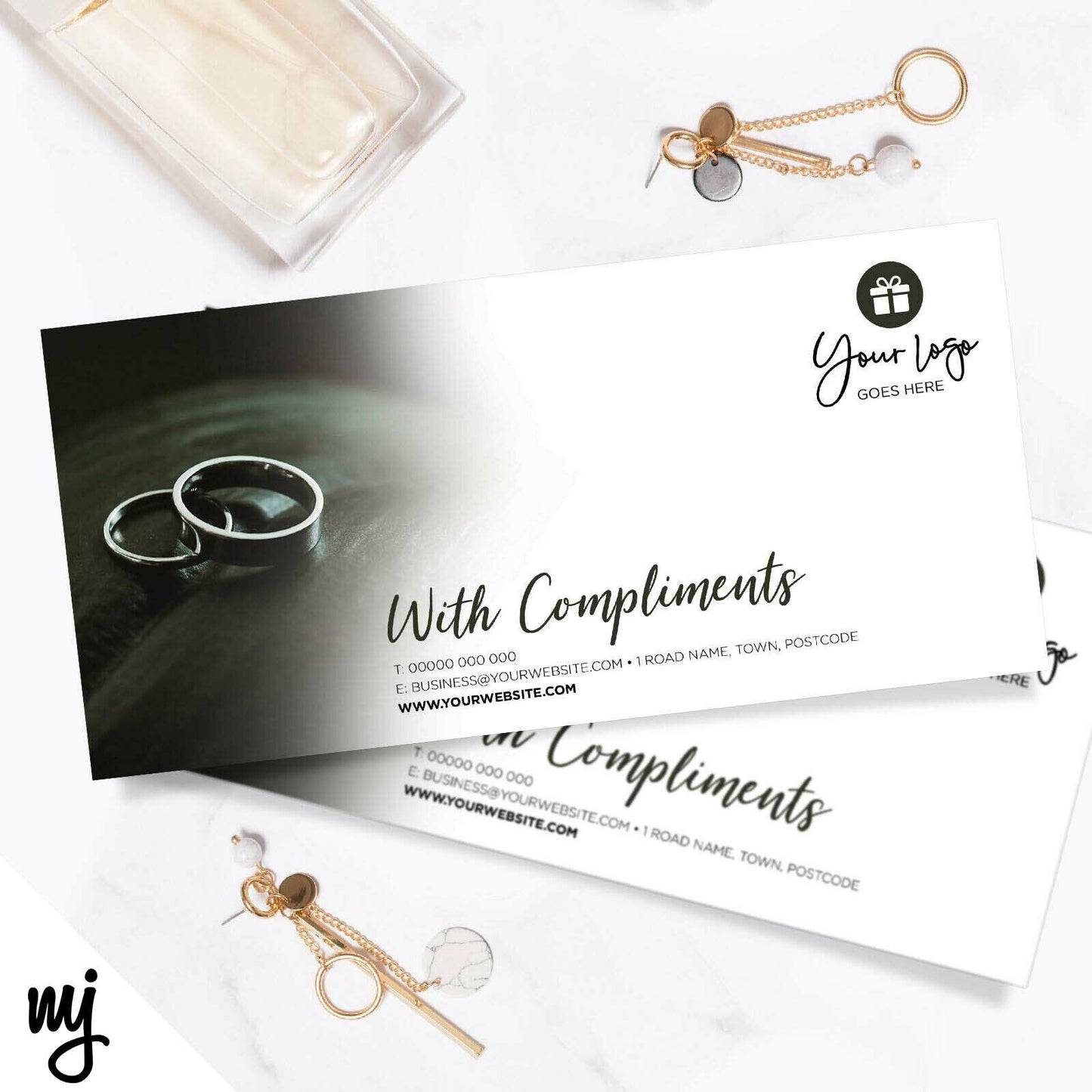 Custom Compliment Slip Printing | Jewellery Jeweller Wedding Business 02