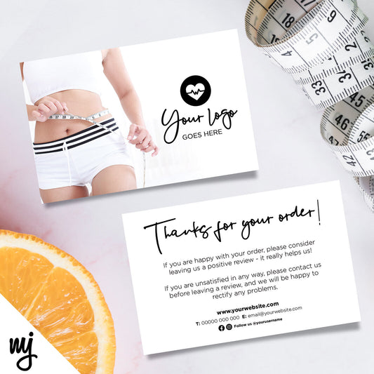 Custom Printed Ebay/etsy Thank You Cards | Weight Loss Health Supplement 02