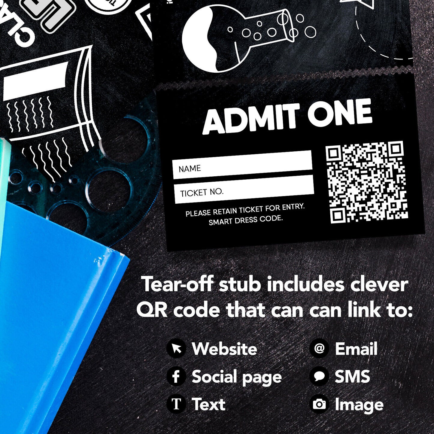 Custom School Leavers Party Ticket Printing | Perforated Stubs | Class Of 2020 2