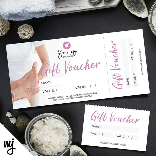 Custom Printed Gift Vouchers | Perforated | Massage Masseur Beauty Therapist 05