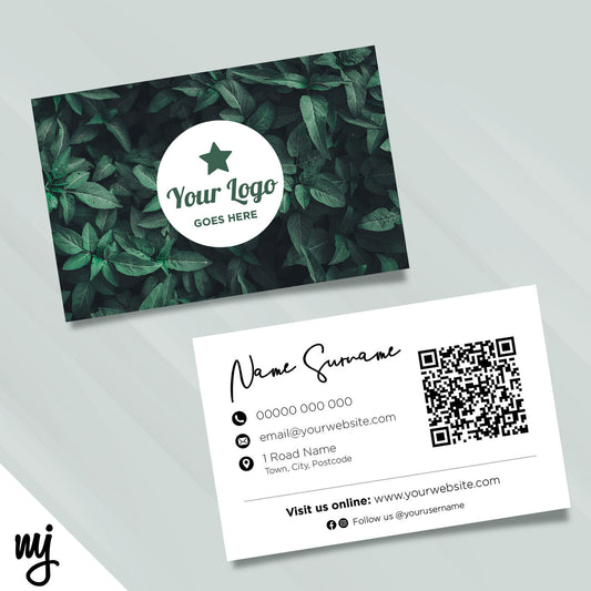 Custom Business Card Printing | Nature Natural Leaves Green Leaf