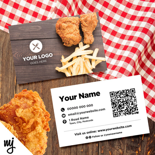 Custom Business Card Printing | Fast Food Restaurant Takeaway Chicken Business 2