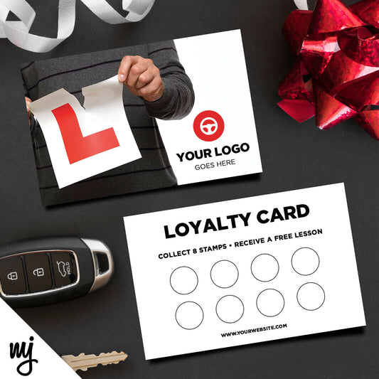 Custom Loyalty Card Printing | Driving School Lesson Car Learner Driver 03