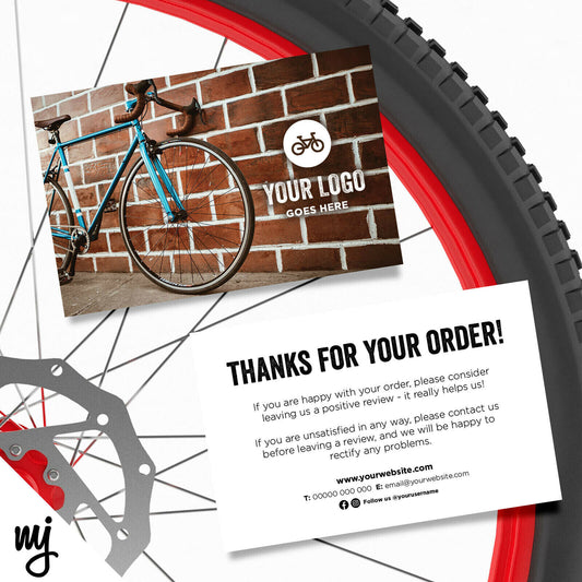 Custom Printed Ebay/etsy Thank You Cards | Cycle Bicycle Shop Bike Supplies 01