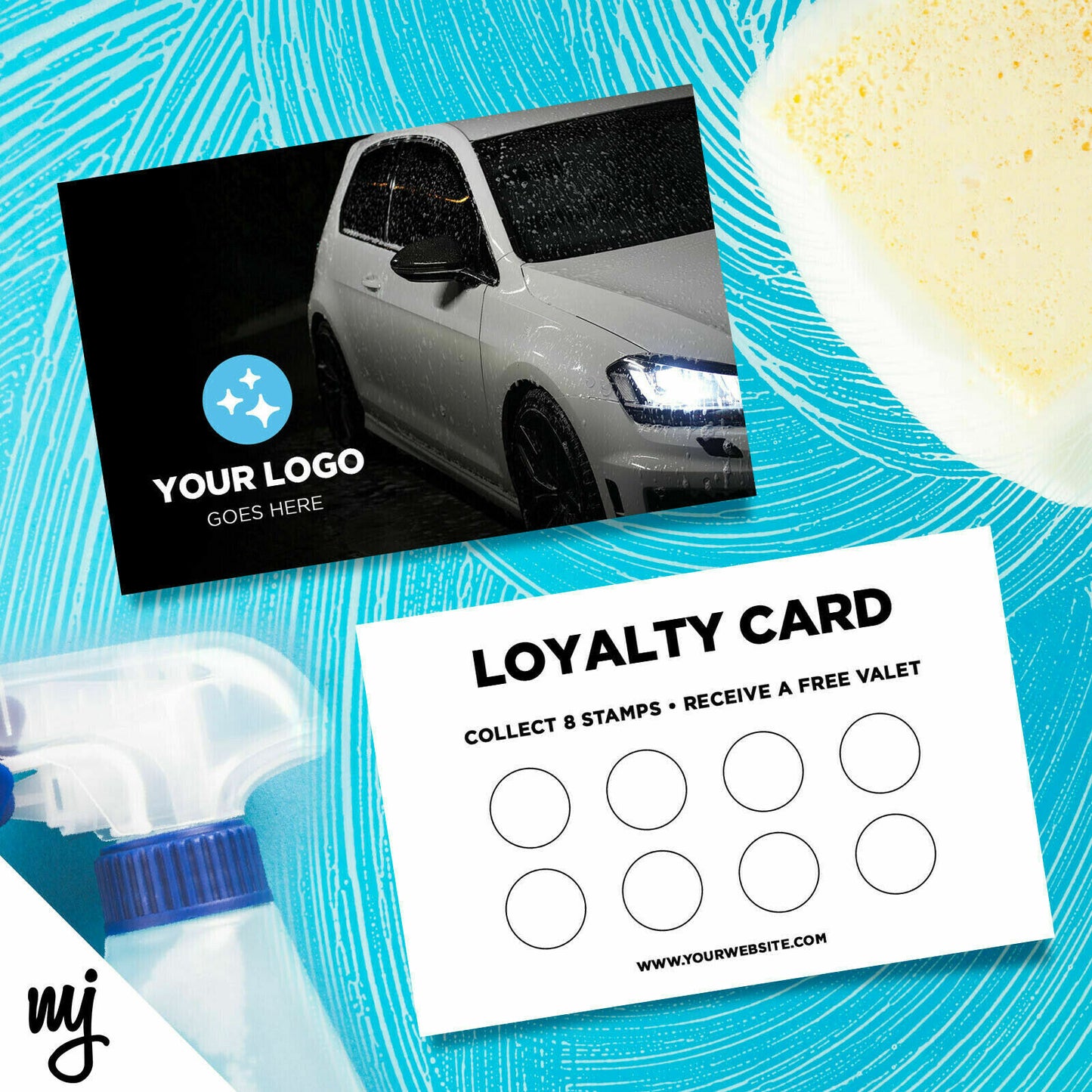 CUSTOM LOYALTY CARD PRINTING | CAR WASH CLEANING VALET AUTO DETAILING 02