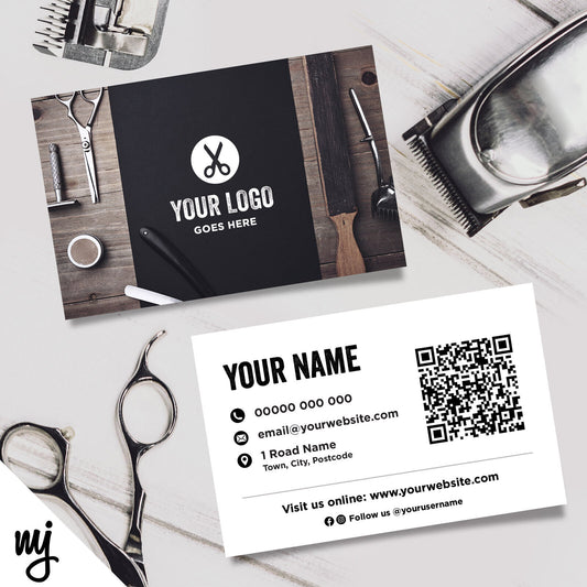 Custom Business Card Printing | Barber Salon Mens Grooming Hairdresser 04