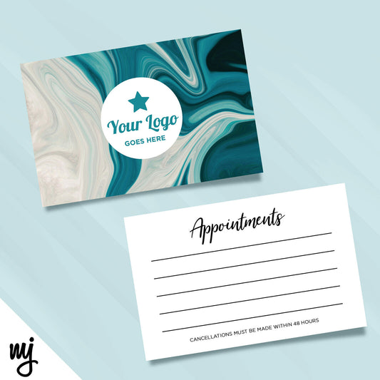 Blue Swirl Appointment Cards