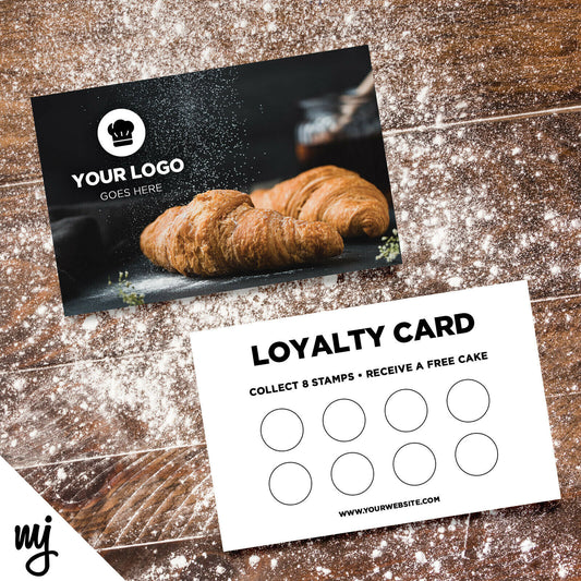 Custom Loyalty Card Printing | Bakery Cake Bread Shop Food Cafe Business 02