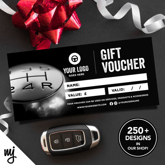 Custom Printed Business Gift Vouchers | Car Vehicle Valet Showroom Auto 03