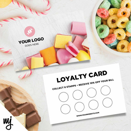 Custom Loyalty Card Printing | Sweets Candy Chocolate Ice Cream Treats Kids 02