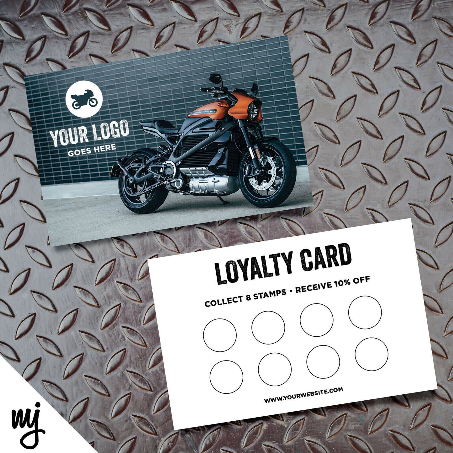 Custom Loyalty Card Printing | Motorbike Bike Motorcycle Repair Garage 01