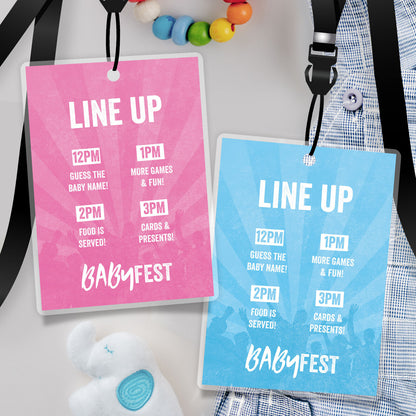 Babyfest Festival Baby Shower Vip Passes & Lanyards