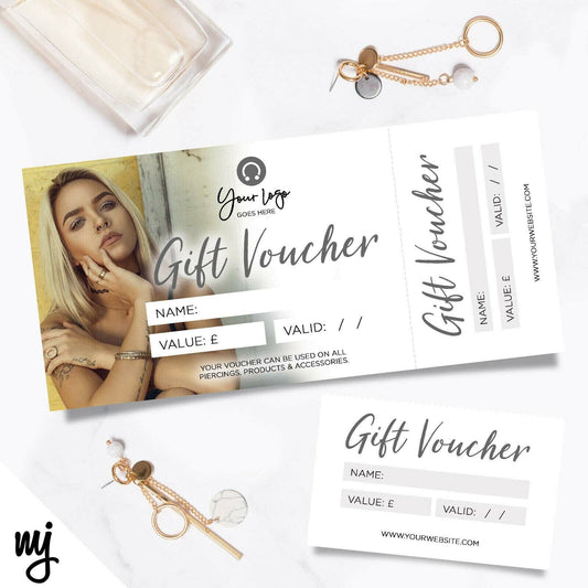 Custom Printed Gift Vouchers | Perforated | Piercing Ear Nose Jewellery 04