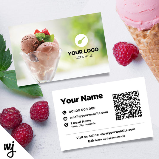 Custom Business Card Printing | Ice Cream Van Desserts Pudding Sweets Business 2