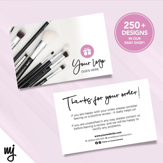 Custom Printed Ebay/etsy Thank You Cards | Make Up Beauty Supplies Business 07