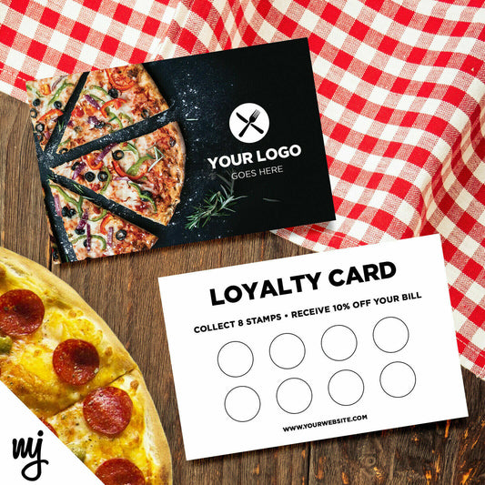 Custom Loyalty Card Printing | Fast Food Restaurant Takeaway Pizza Business