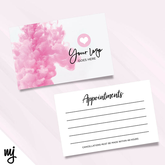 Pink Smoke Appointment Cards