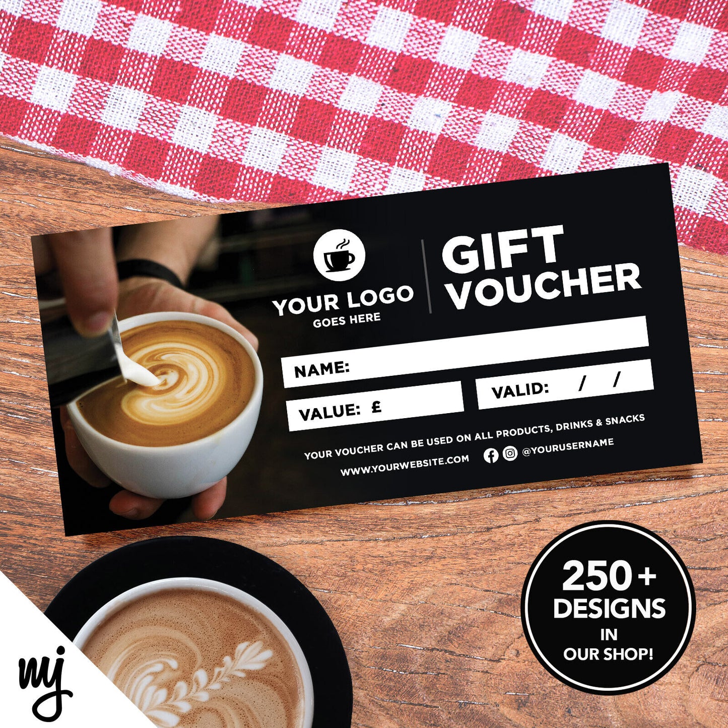 Custom Printed Business Gift Vouchers | Cafe Coffee Shop Restaurant Business 2