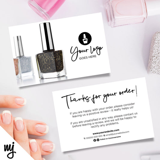 Custom Printed Ebay/etsy Thank You Cards | Nail Artist Beauty Therapist 05