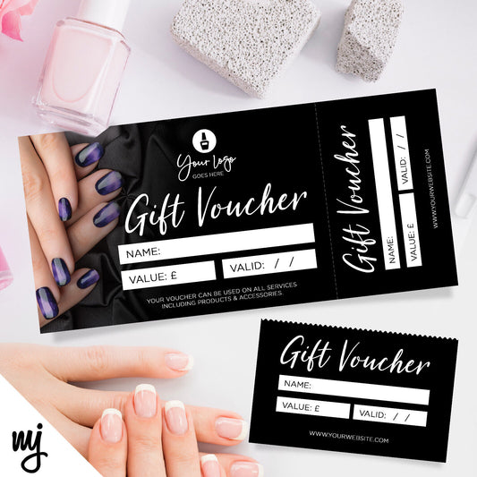 Custom Printed Gift Vouchers | Perforated | Nail Artist Beauty Therapist 02