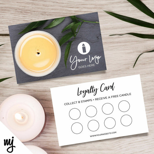 Custom Loyalty Card Printing | Candles Candle Wax Melt Scent Business 01