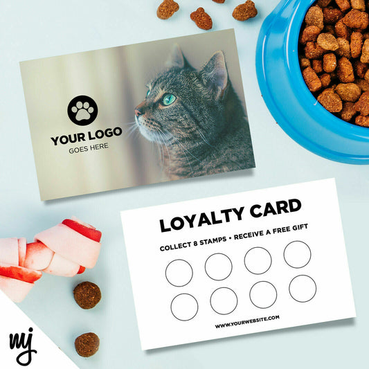 Custom Loyalty Card Printing | Pet Shop Grooming Supplies Cat Kitten 02