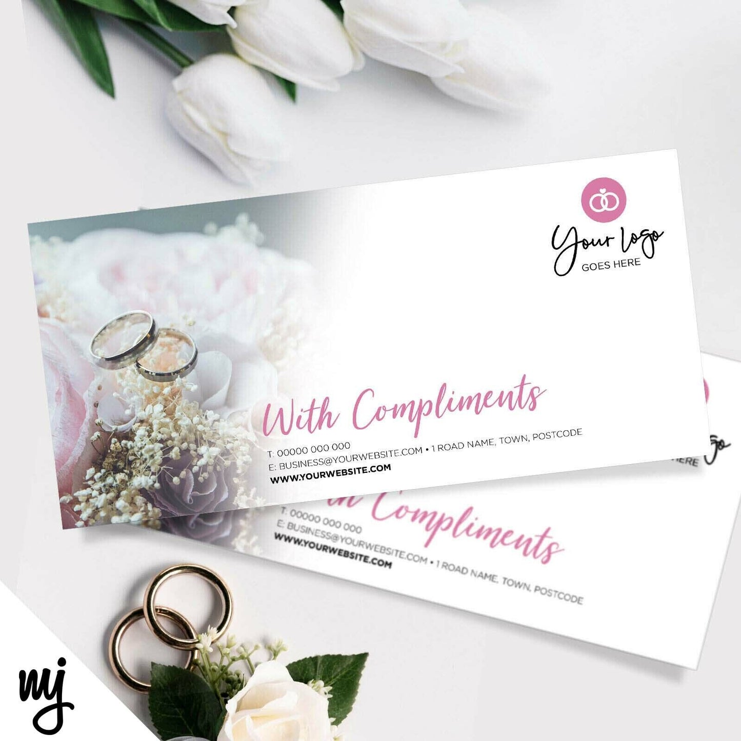 Custom Compliment Slip Printing | Wedding Bridal Shop Groom Venue Married 04