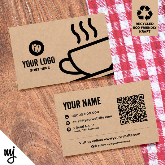 Kraft Business Cards Eco Recyclable | Coffee Cafe Restaurant Business 02