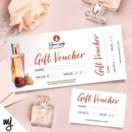 Custom Printed Gift Vouchers | Perforated | Perfume Fragrance Scent Spray 02