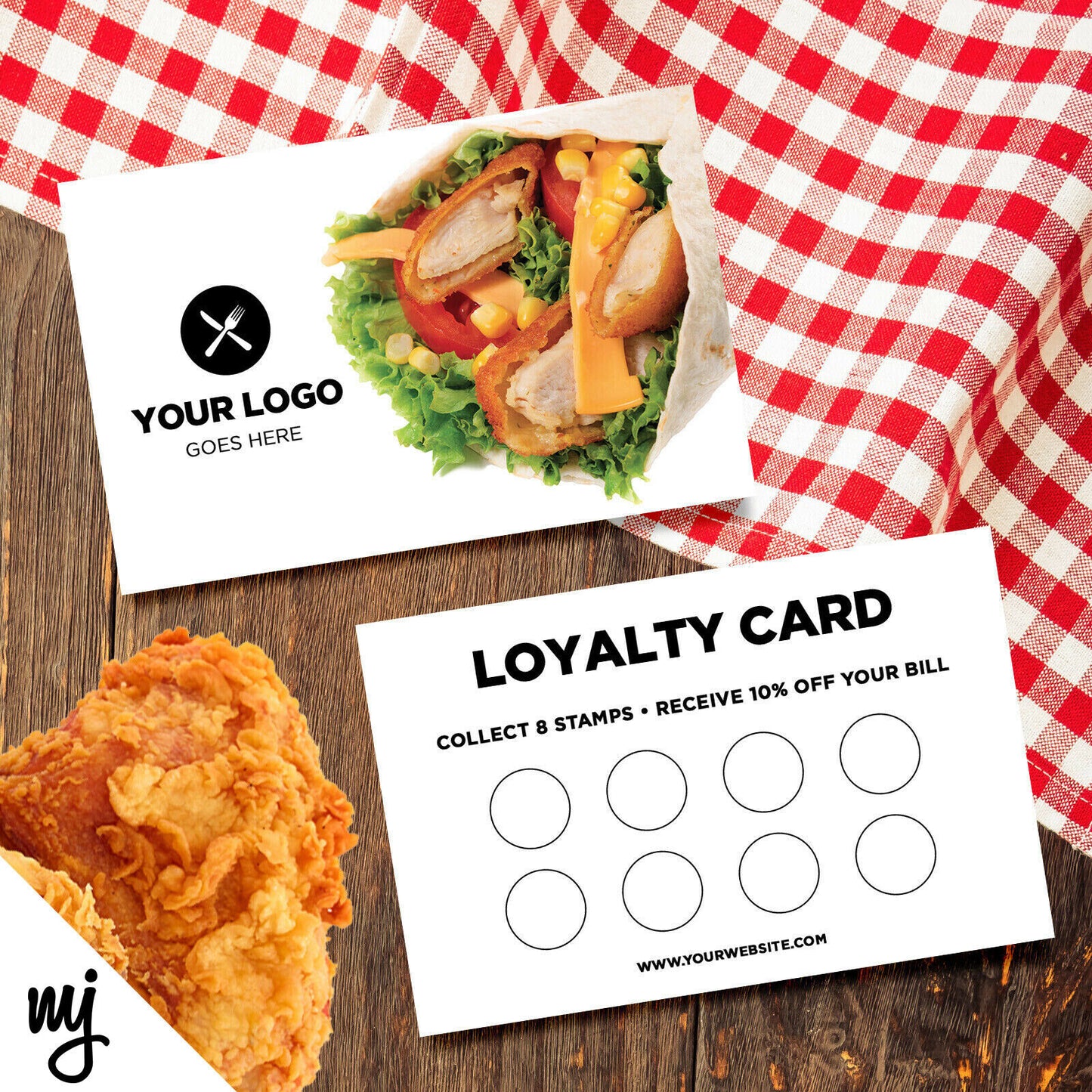 Custom Loyalty Card Printing | Fast Food Restaurant Takeaway Chicken Business 03