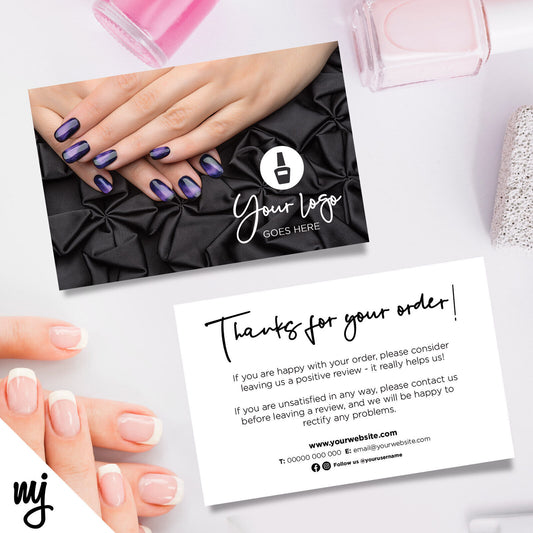 Custom Printed Ebay/etsy Thank You Cards | Nail Artist Beauty Therapist 02