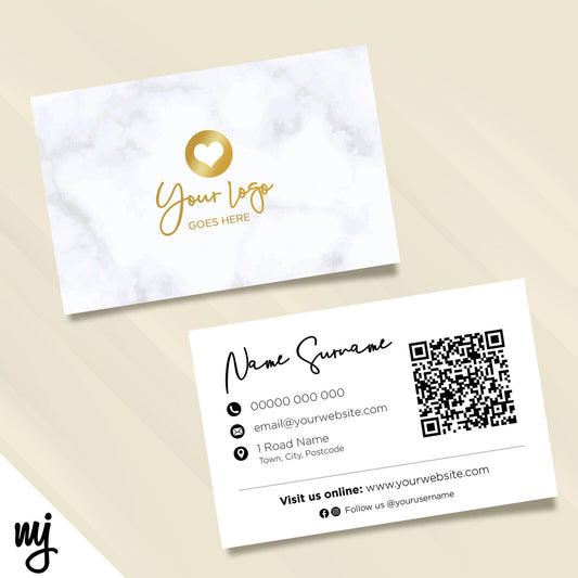 Custom Business Card Printing | Marble Gold Modern Generic Design