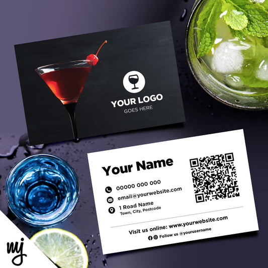 Custom Business Card Printing | Cocktail Bar Restaurant Drinks Pub 02