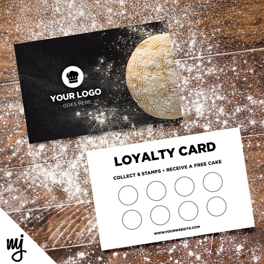 Custom Loyalty Card Printing | Bakery Cake Bread Shop Food Cafe Business 03