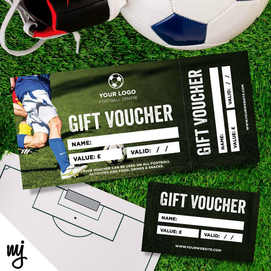 Custom Printed Gift Vouchers | Perforated | Football Sports Centre Soccer Ball