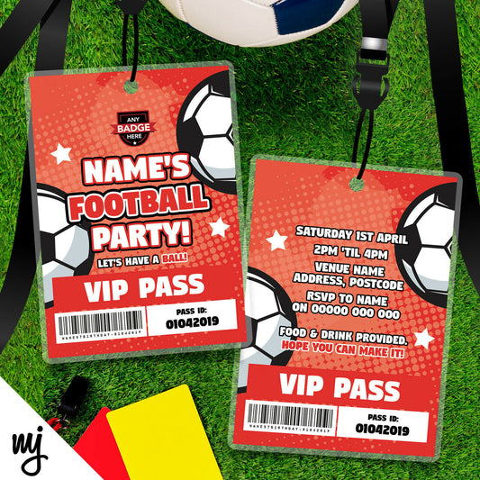 Football Team Vip Passes & Lanyards | Red