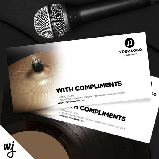 Custom Compliment Slip Printing | Drum Lesson Music Equipment Shop Gig Show 01