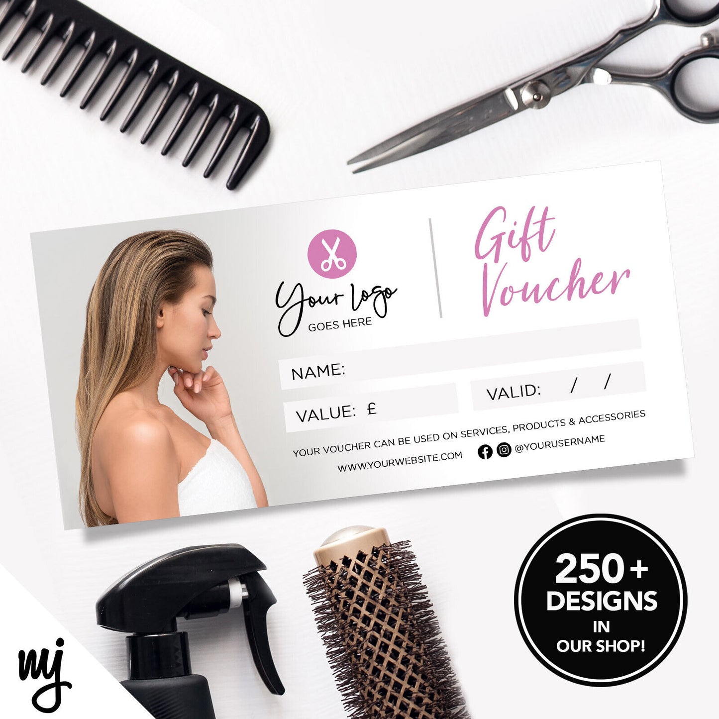 Custom Printed Business Gift Vouchers | Hairdresser Salon Business Women 04