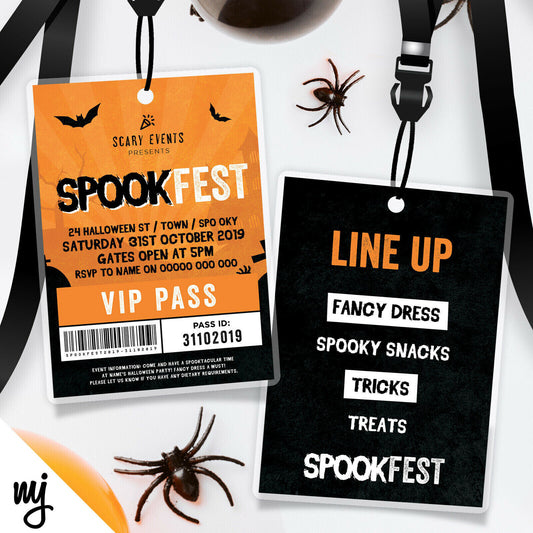 Spookfest Halloween Vip Passes & Lanyards