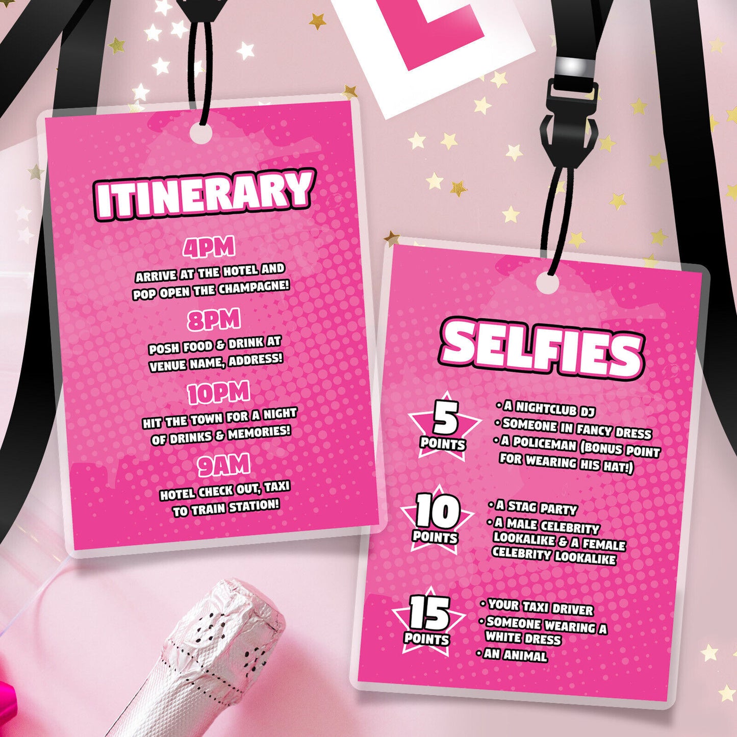 Hen Party Vip Passes & Lanyards