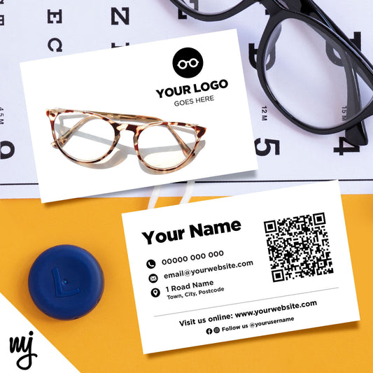 Custom Business Card Printing | Optician Optical Glasses Sunglasses 02