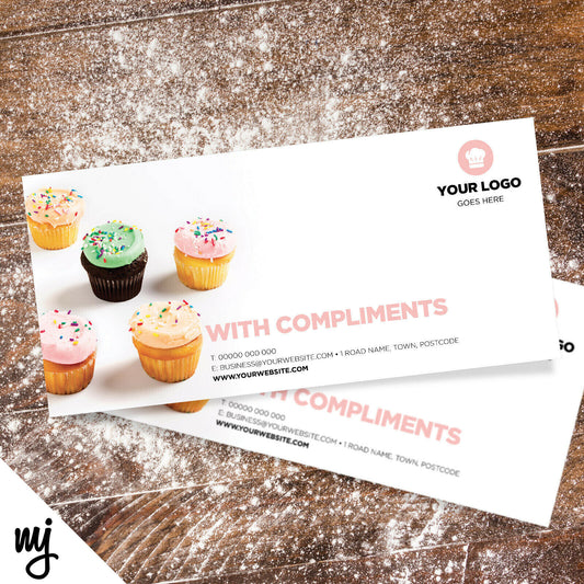 Custom Compliment Slip Printing | Bakery Cake Bread Shop Food Cafe Business 02