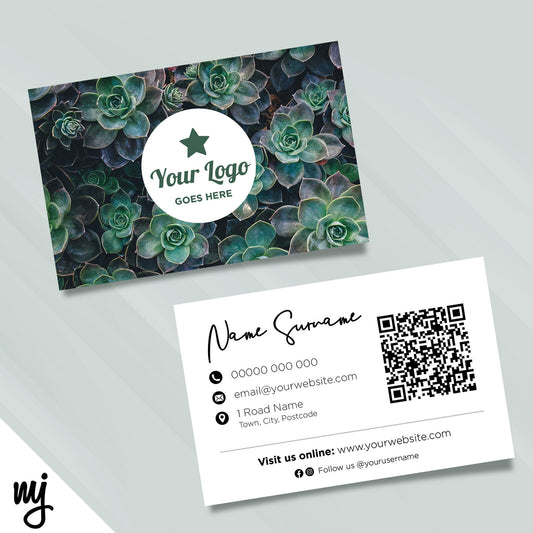 Custom Business Card Printing | Nature Natural Leaves Green Pattern