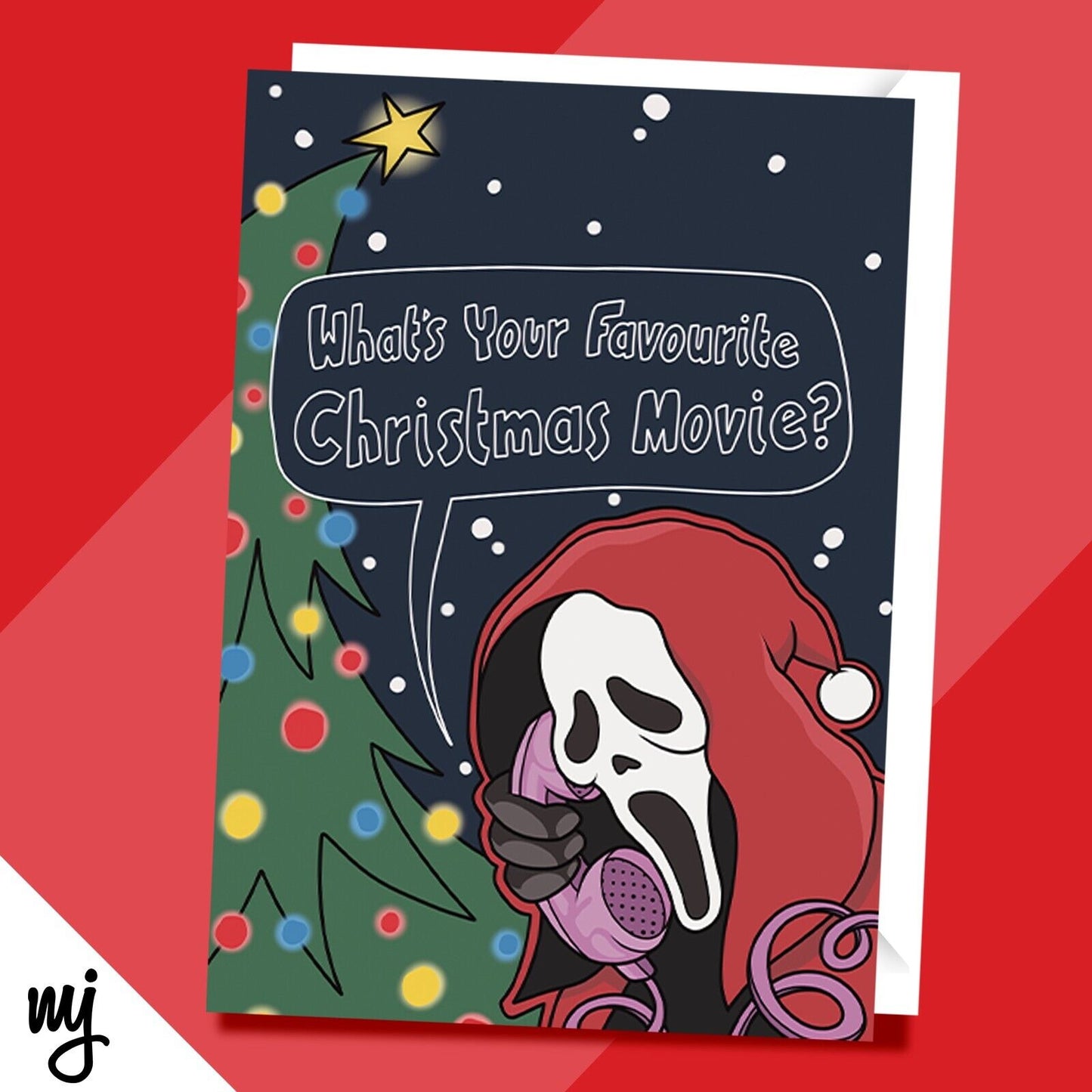 Scream Horror Movie Christmas Card