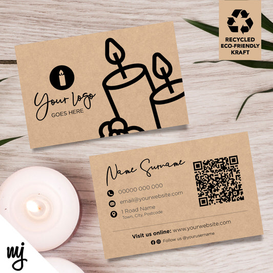 Kraft Business Cards Eco Recyclable | Candles Candle Wax Melt Scent Soy 02