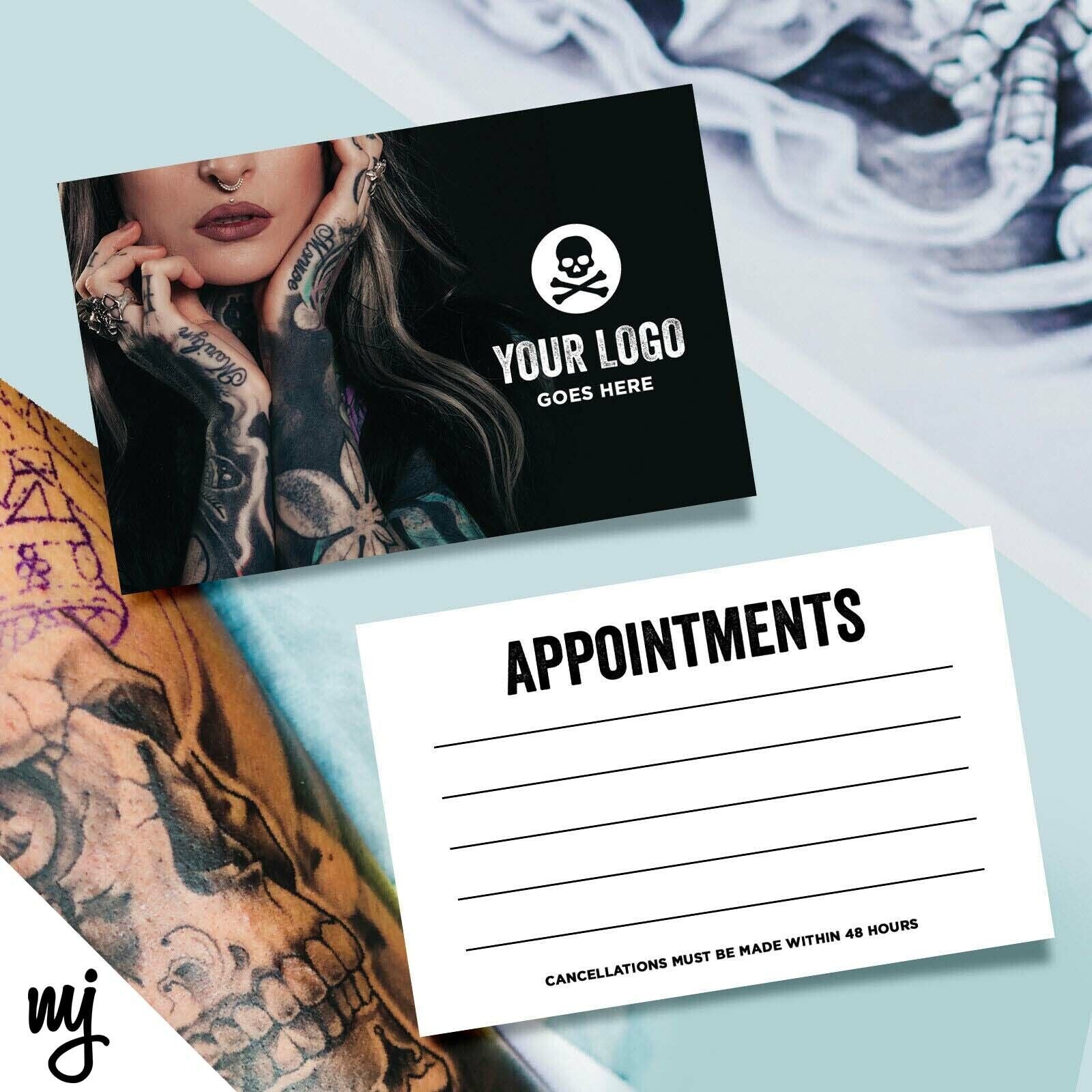 Tattoo Card Printable PSD Template | PSDmarket