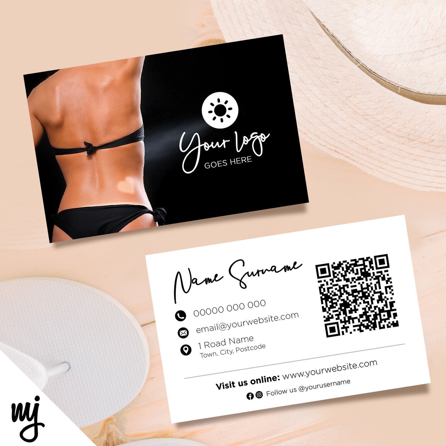 Custom Business Card Printing | Spray Tan Fake Tan Tanning Sun Bed Shop 01