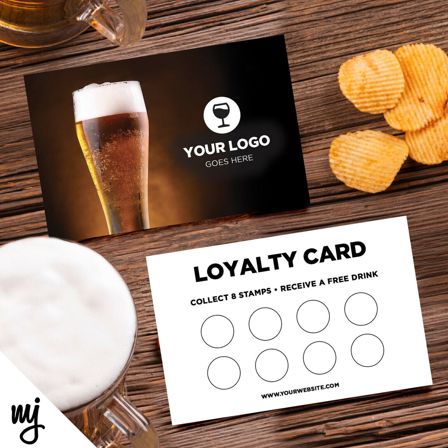 Custom Loyalty Card Printing | Bar Restaurant Pub Beer Wine Snacks Business 02