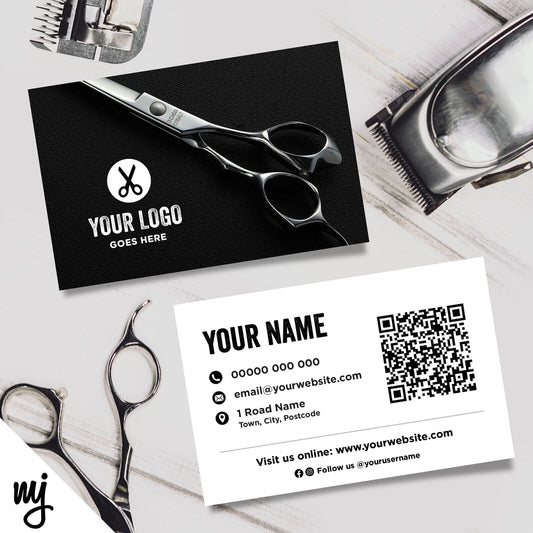 Custom Business Card Printing | Barber Salon Mens Grooming Hairdresser 02