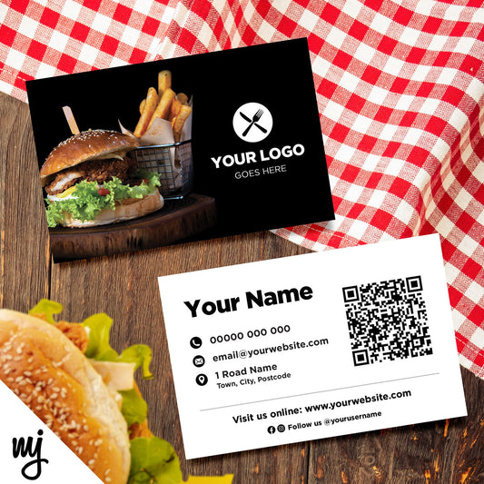 Custom Business Card Printing | Fast Food Restaurant Takeaway Burger 01